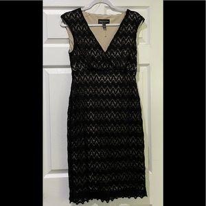 Womens black/nude lace dress